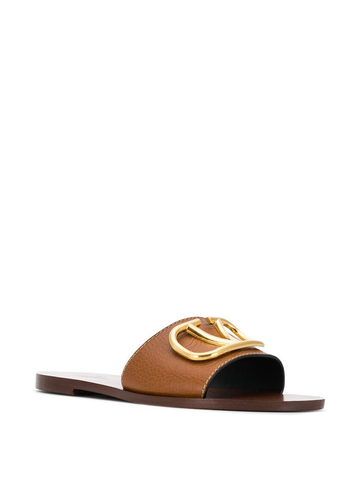Valentino Garavani Sandals Leather Brown Calf