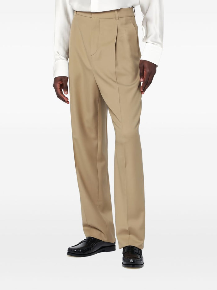 Saint Laurent Trousers Beige Wool