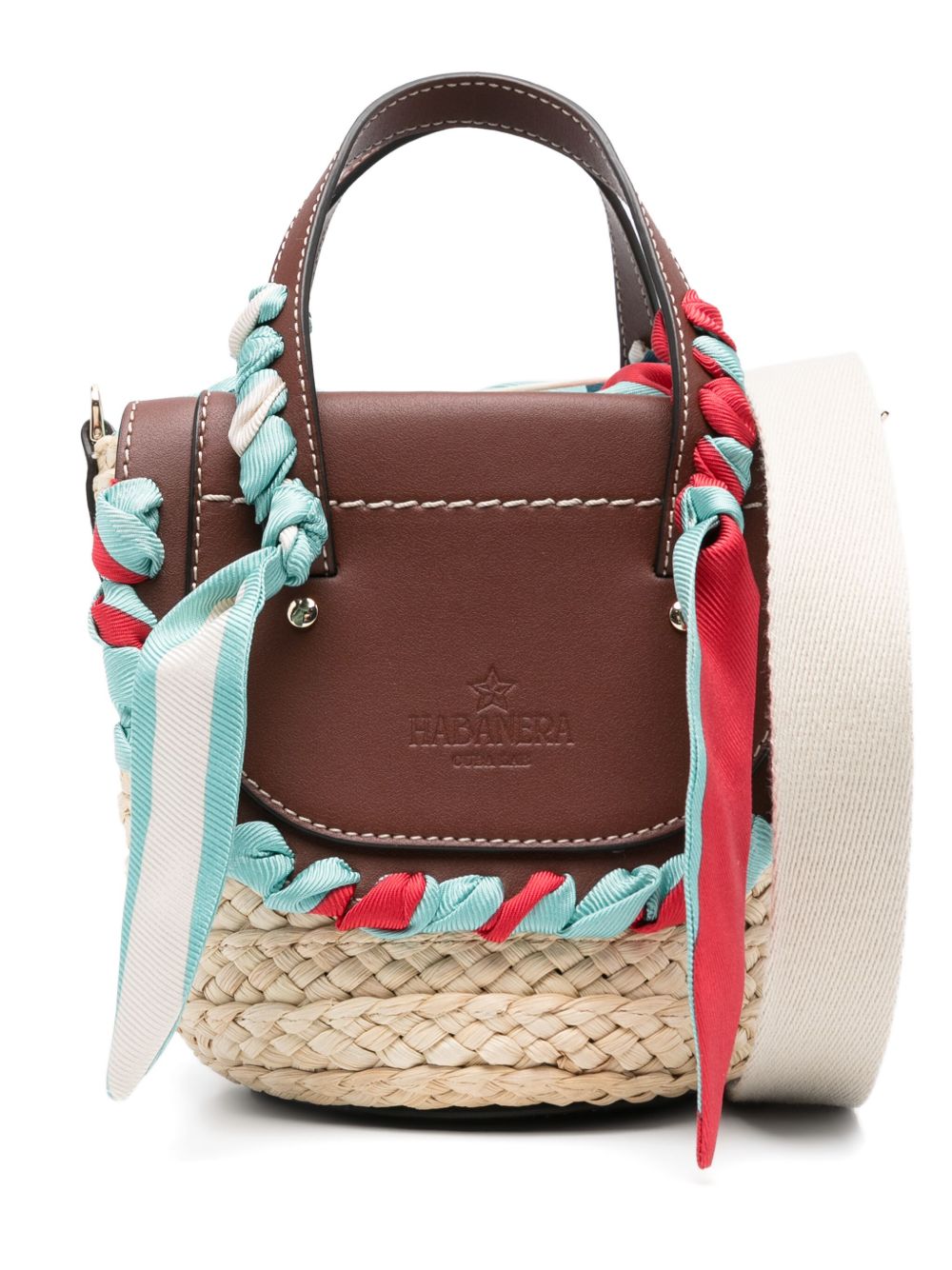 Cuba Lab Bags Leather Brown Outer: Straw
