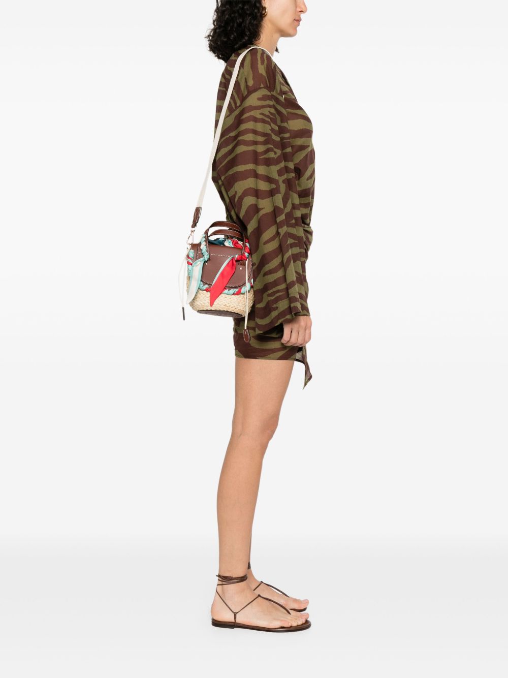 Cuba Lab Bags Leather Brown Outer: Straw