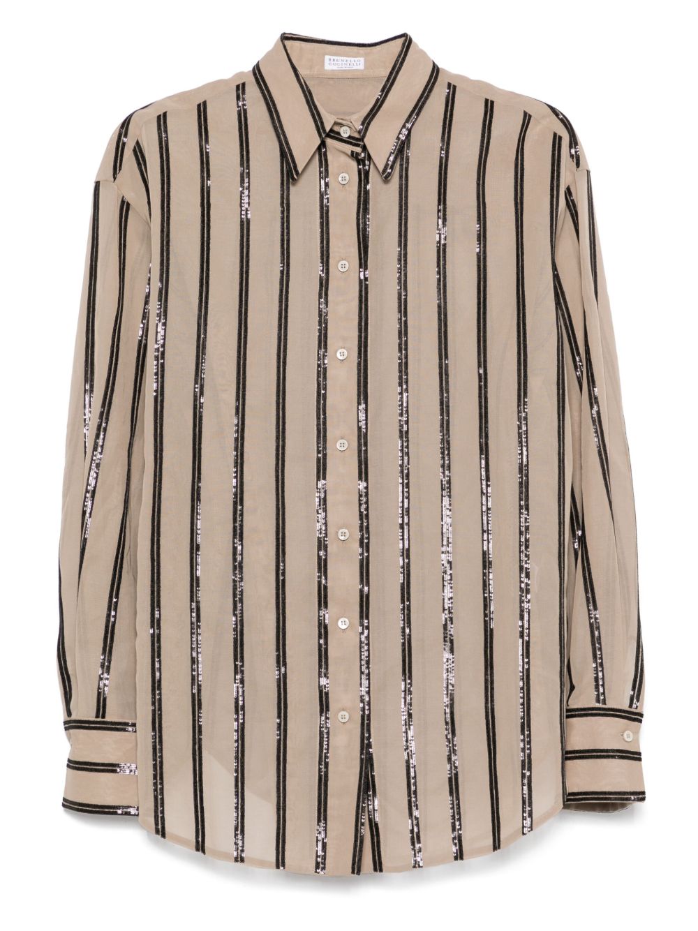 Brunello Cucinelli Shirts Marrone Cotton