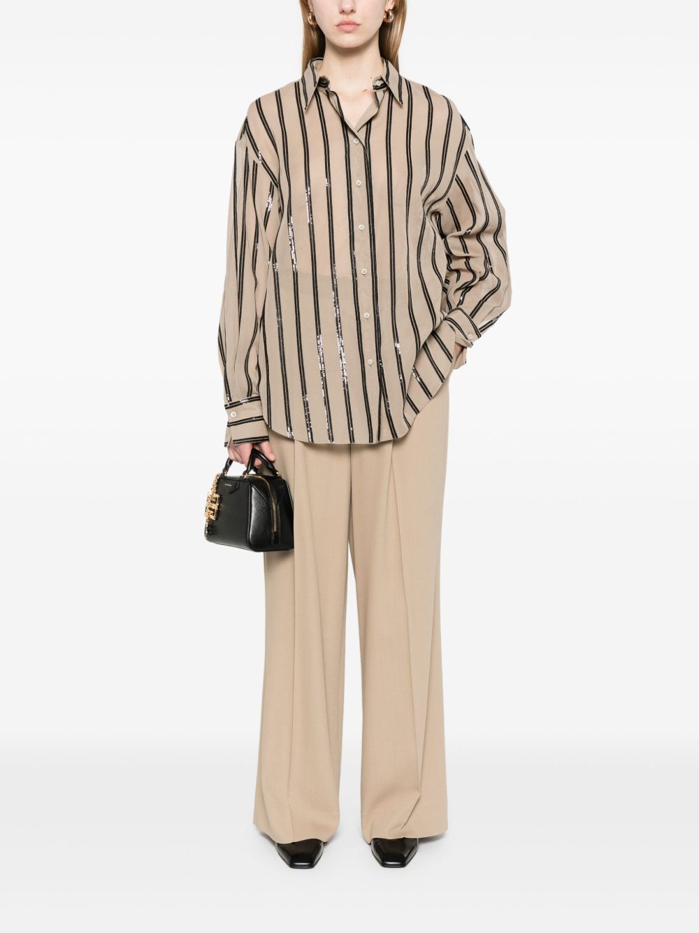 Brunello Cucinelli Shirts Marrone Cotton