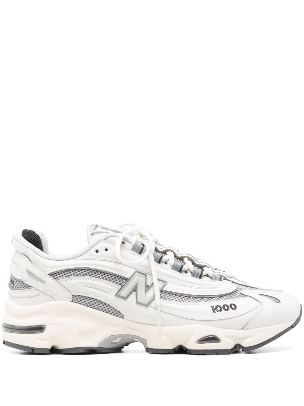 New Balance Sneakers Grey Calf Leather