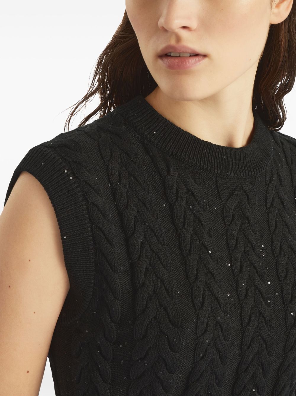 Brunello Cucinelli Sweaters Nero Cotton Elastane