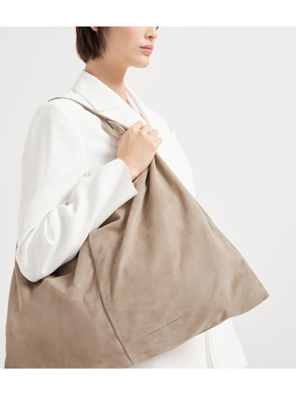 Brunello Cucinelli Bags Beige Calf Suede
