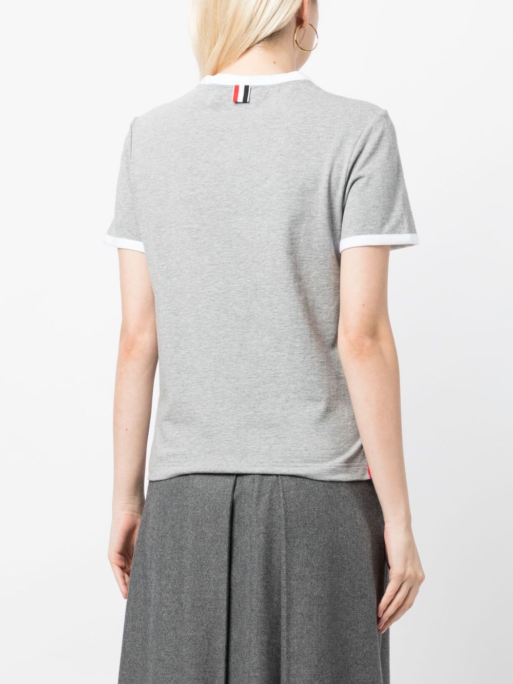 Thom Browne T-Shirts And Polos Grey Self: Cotton