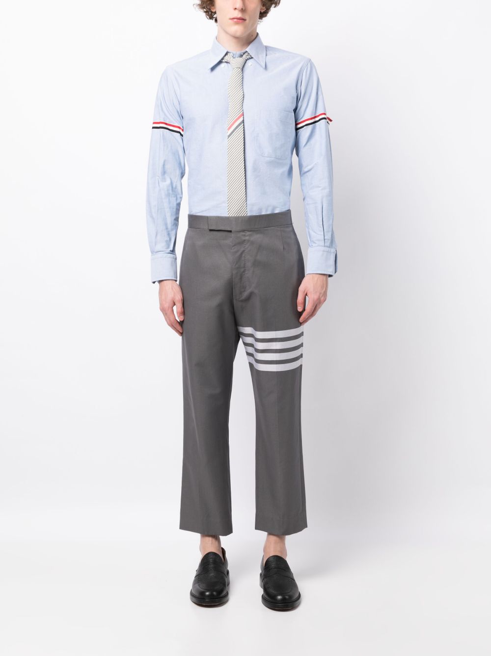 Thom Browne Shirts Azzurro Self: Cotton