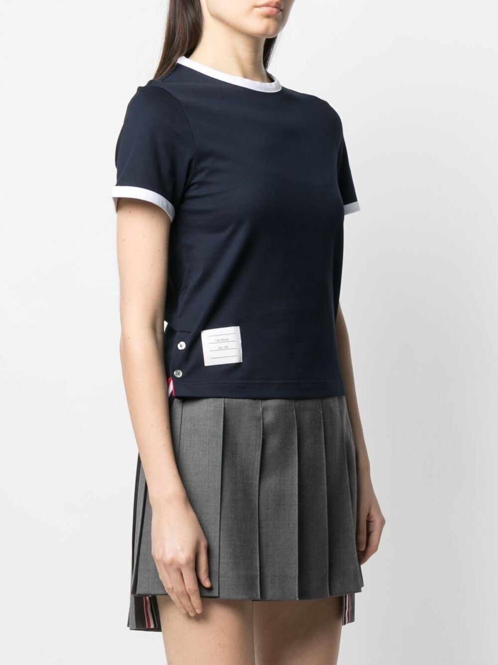 Thom Browne T-Shirts And Polos Blue Self: Cotton