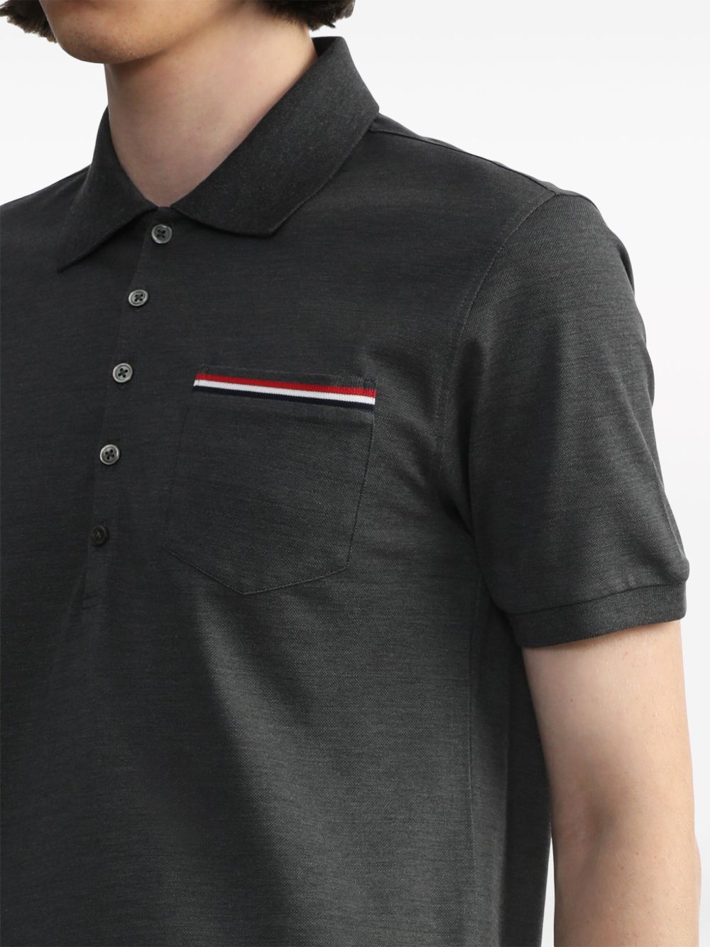 Thom Browne T-Shirts And Polos Grey Self: Cotton