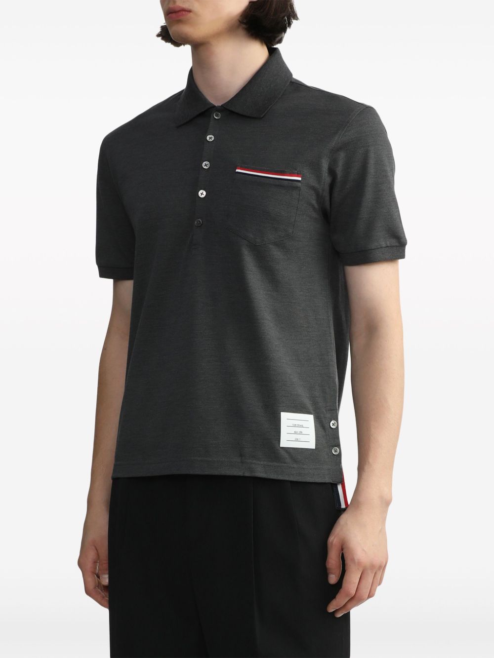 Thom Browne T-Shirts And Polos Grey Self: Cotton