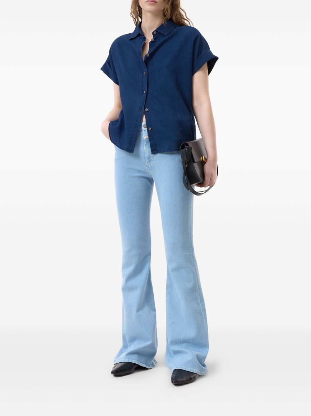 Closed Shirts Blue Linen Cotton