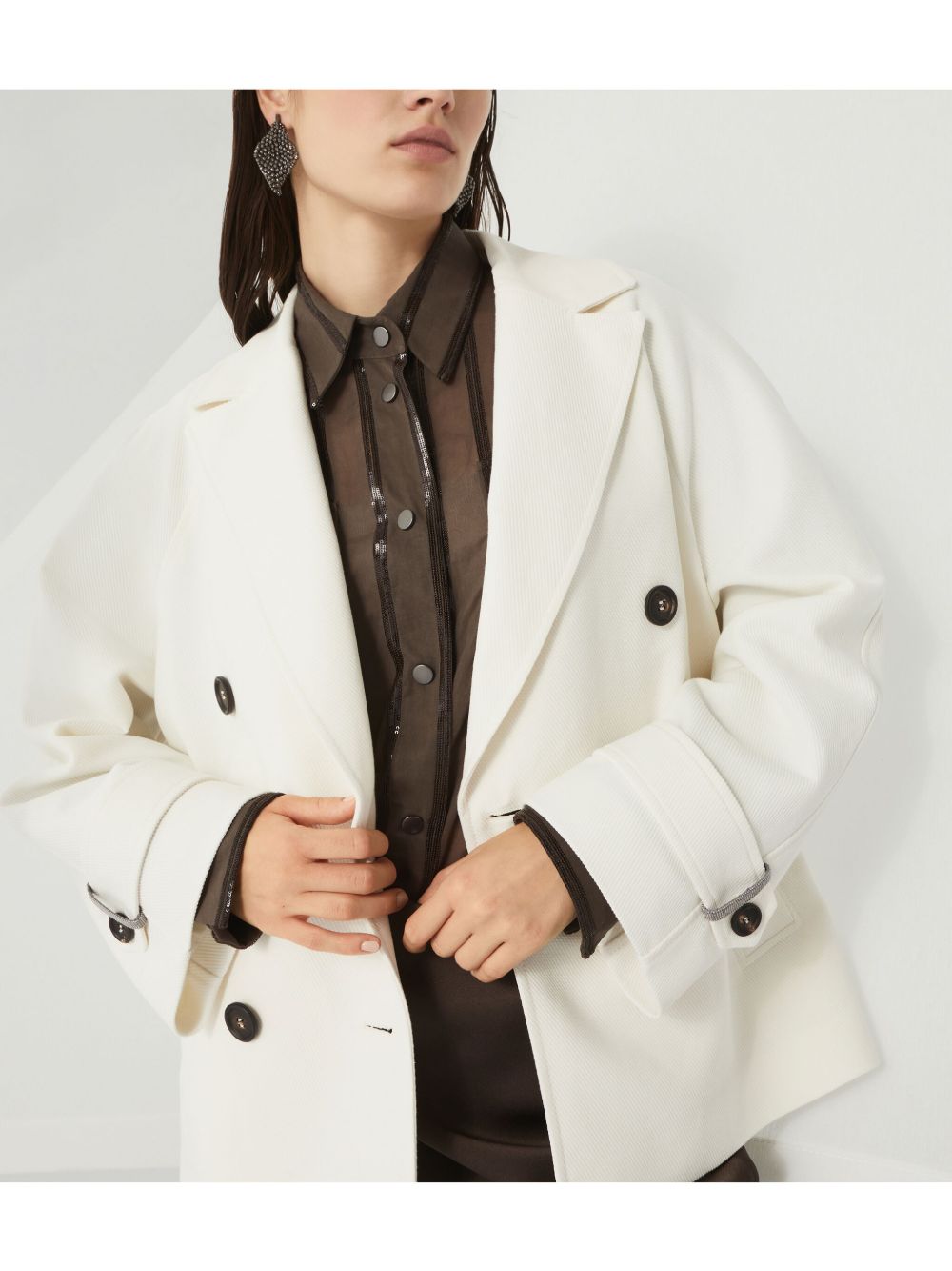 Brunello Cucinelli Jackets Panna Cotton Linen