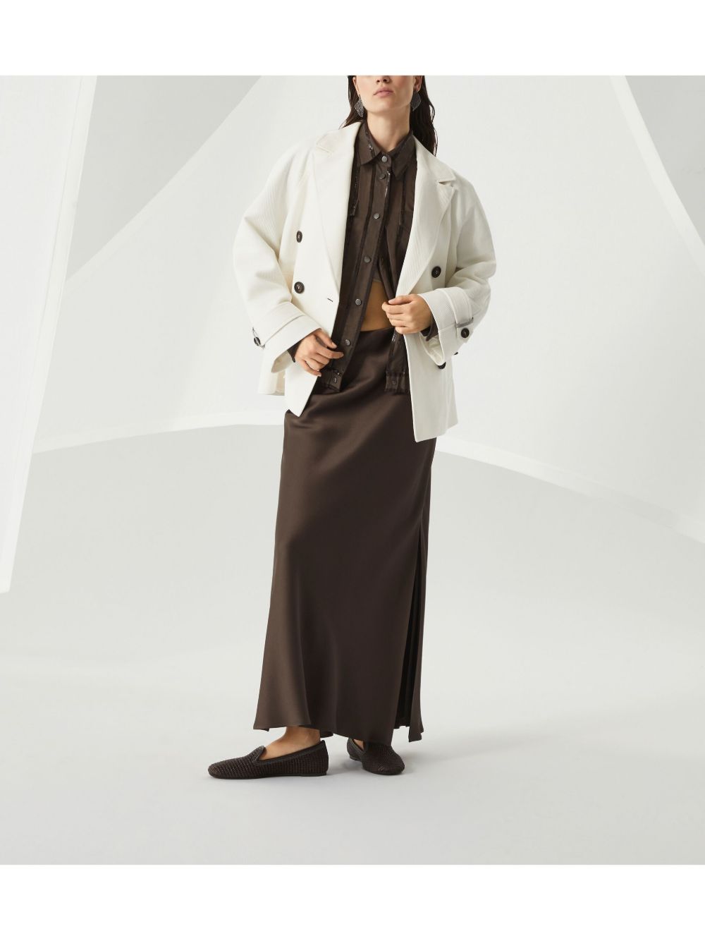 Brunello Cucinelli Jackets Panna Cotton Linen