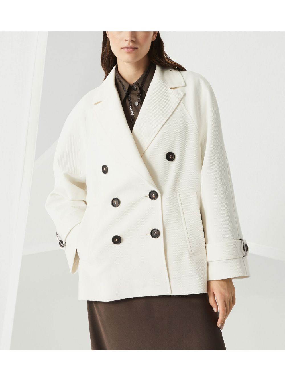 Brunello Cucinelli Jackets Panna Cotton Linen