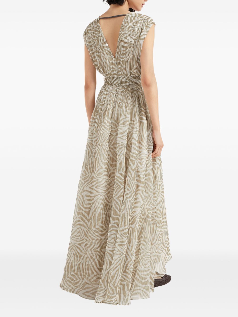 Brunello Cucinelli Dresses Kaki Silk