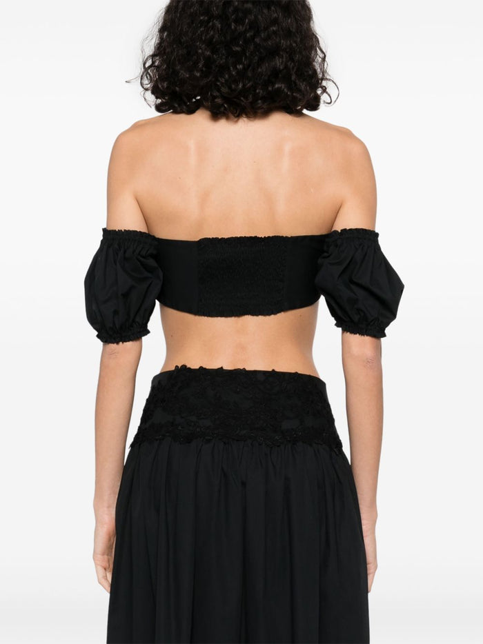 Ermanno Scervino Top Black Cotton