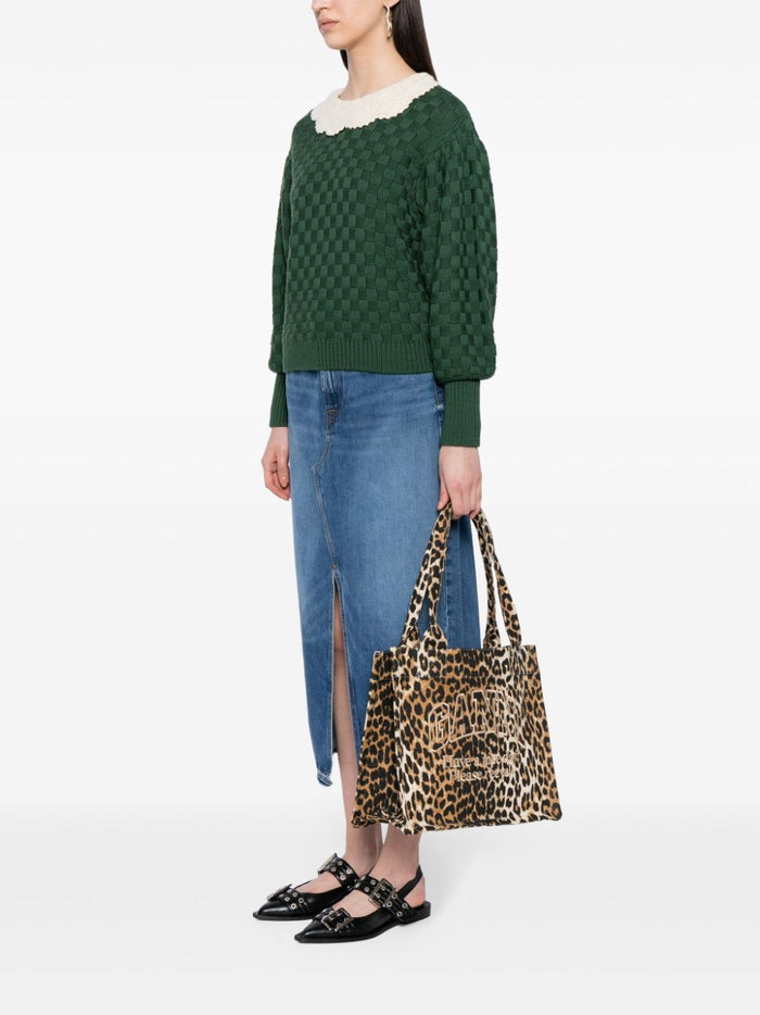 Ganni Bags Brown Cotton