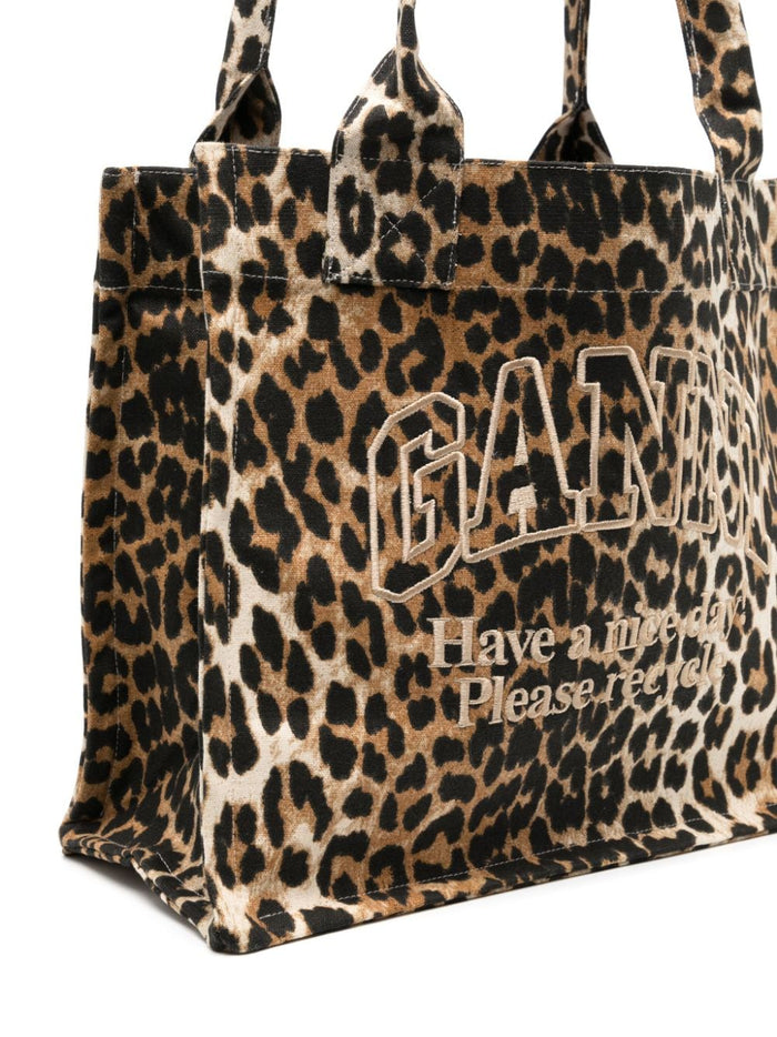 Ganni Bags Brown Cotton