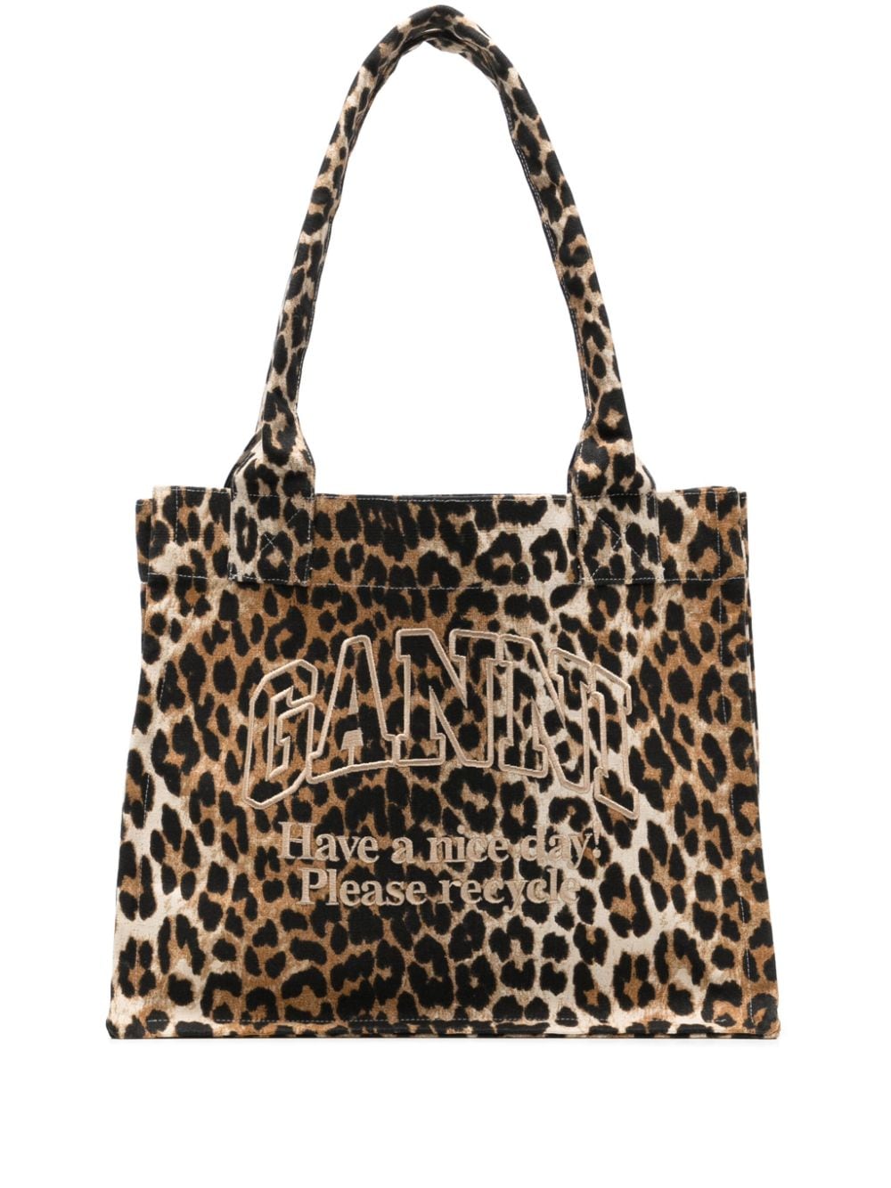 Ganni Bags Brown Cotton