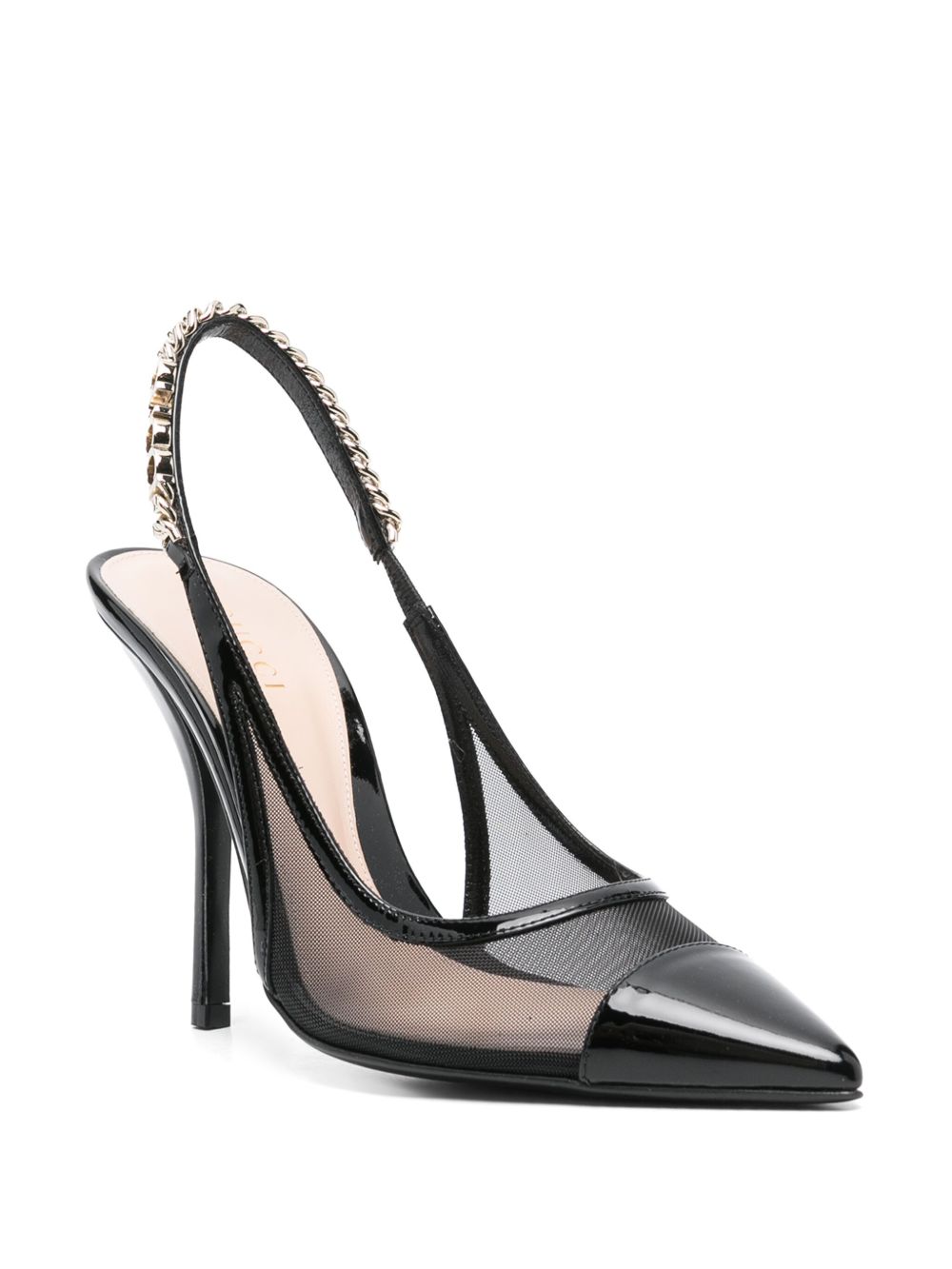 Gucci With Heel Black Outer: Patent Calf Leather