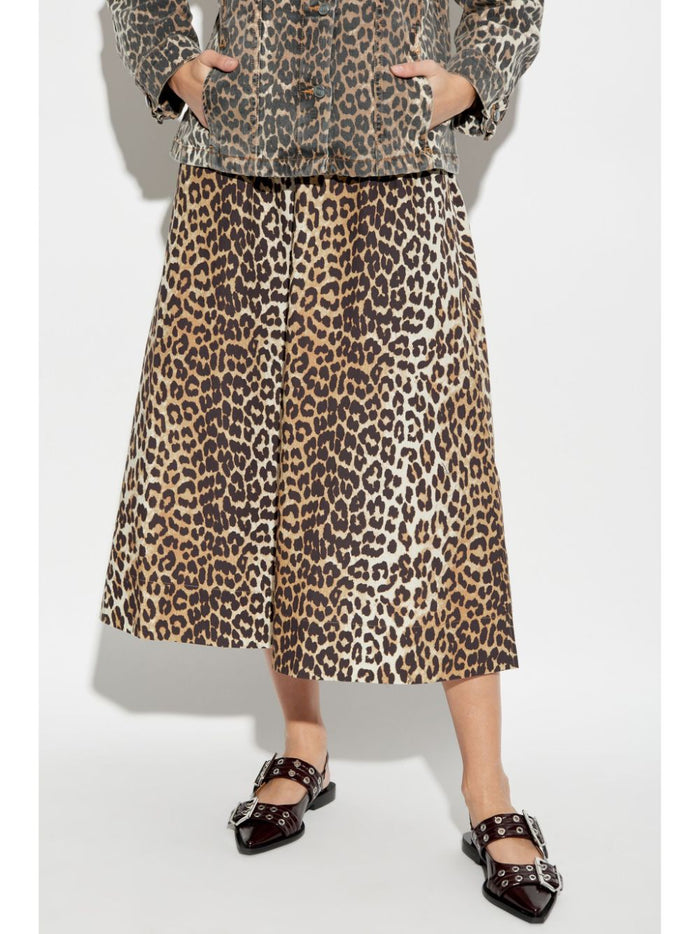 Ganni Skirts Brown Organic Cotton