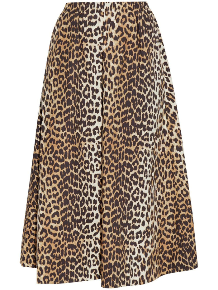 Ganni Skirts Brown Organic Cotton