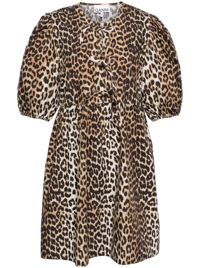 GANNI Dresses Brown Organic Cotton