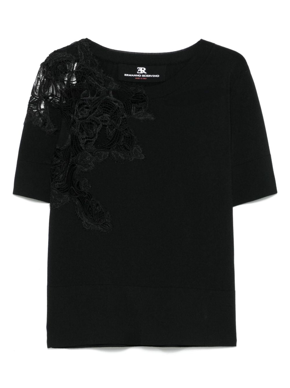Ermanno Scervino T-Shirts And Polos Black Viscose