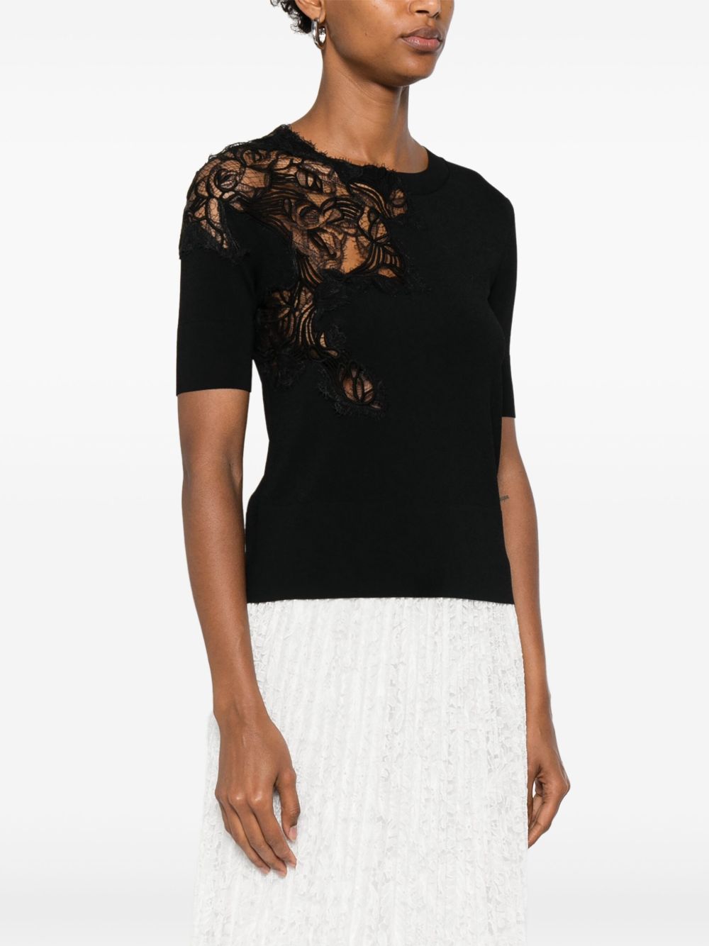 Ermanno Scervino T-Shirts And Polos Black Viscose