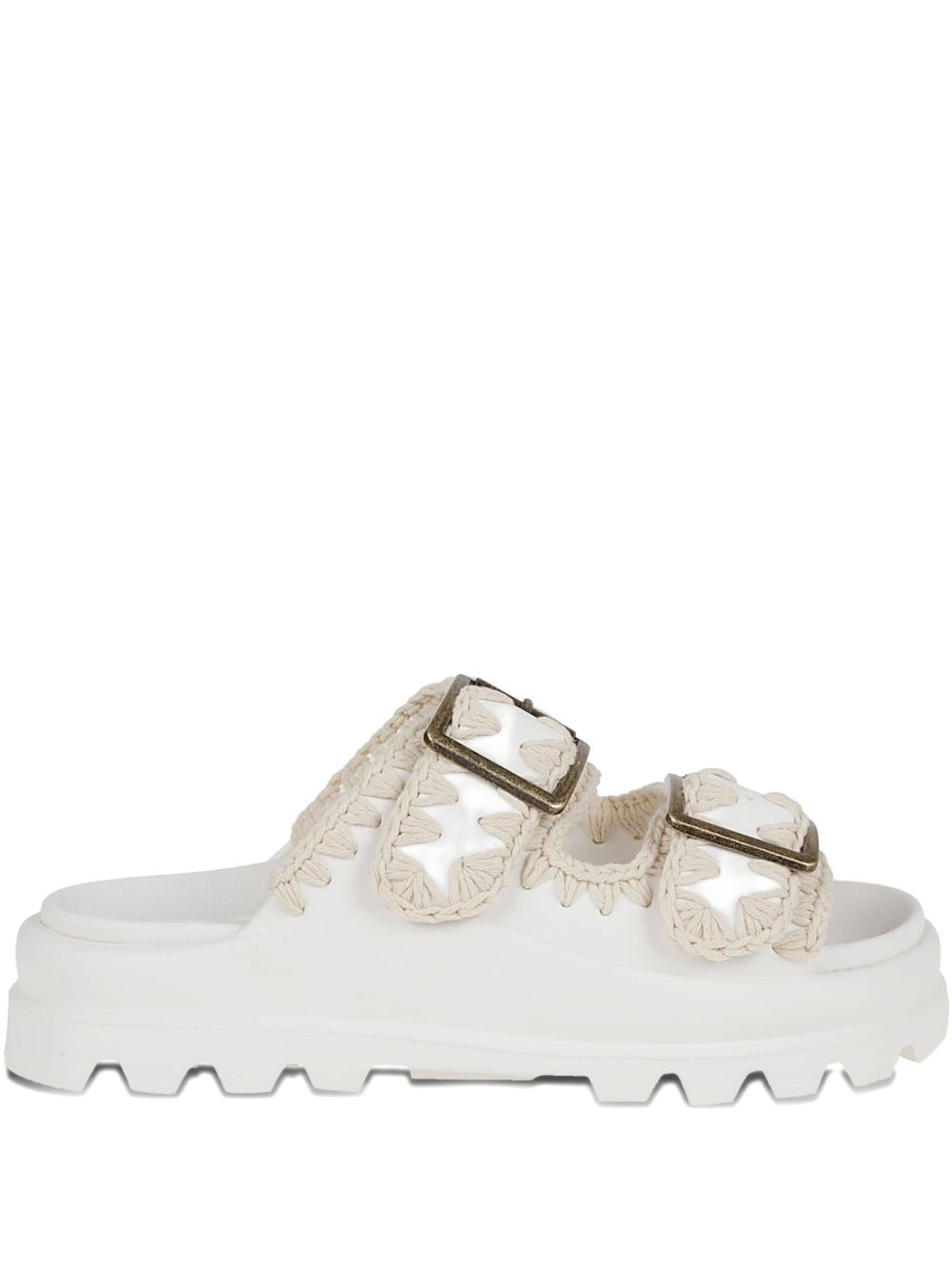 Mou Sandals White Outer: Fabric