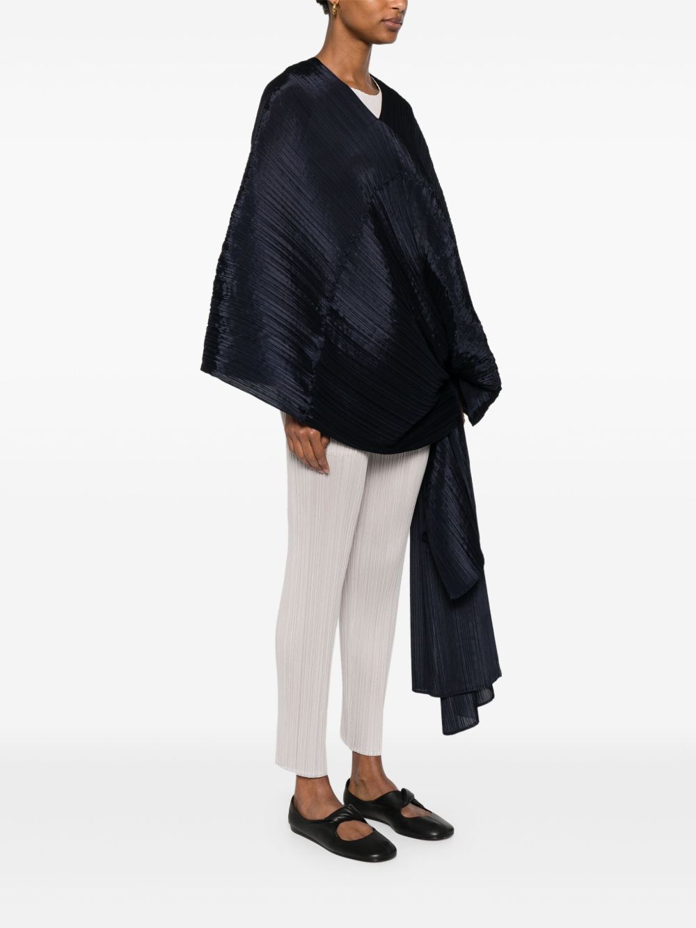 Pleats Please Scarfs Blue Polyester