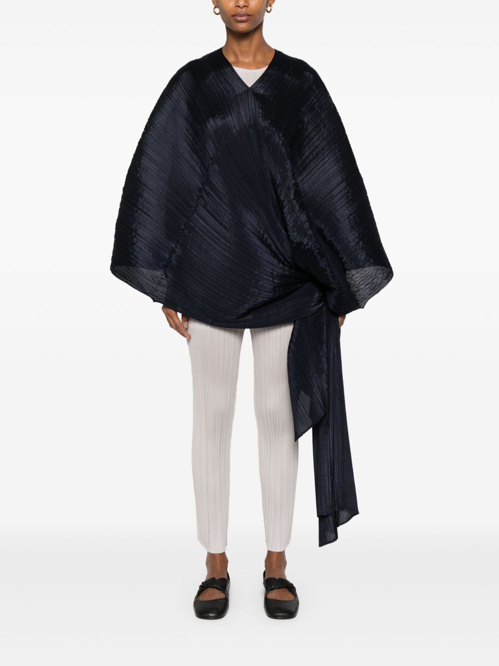 Pleats Please Scarfs Blue Polyester