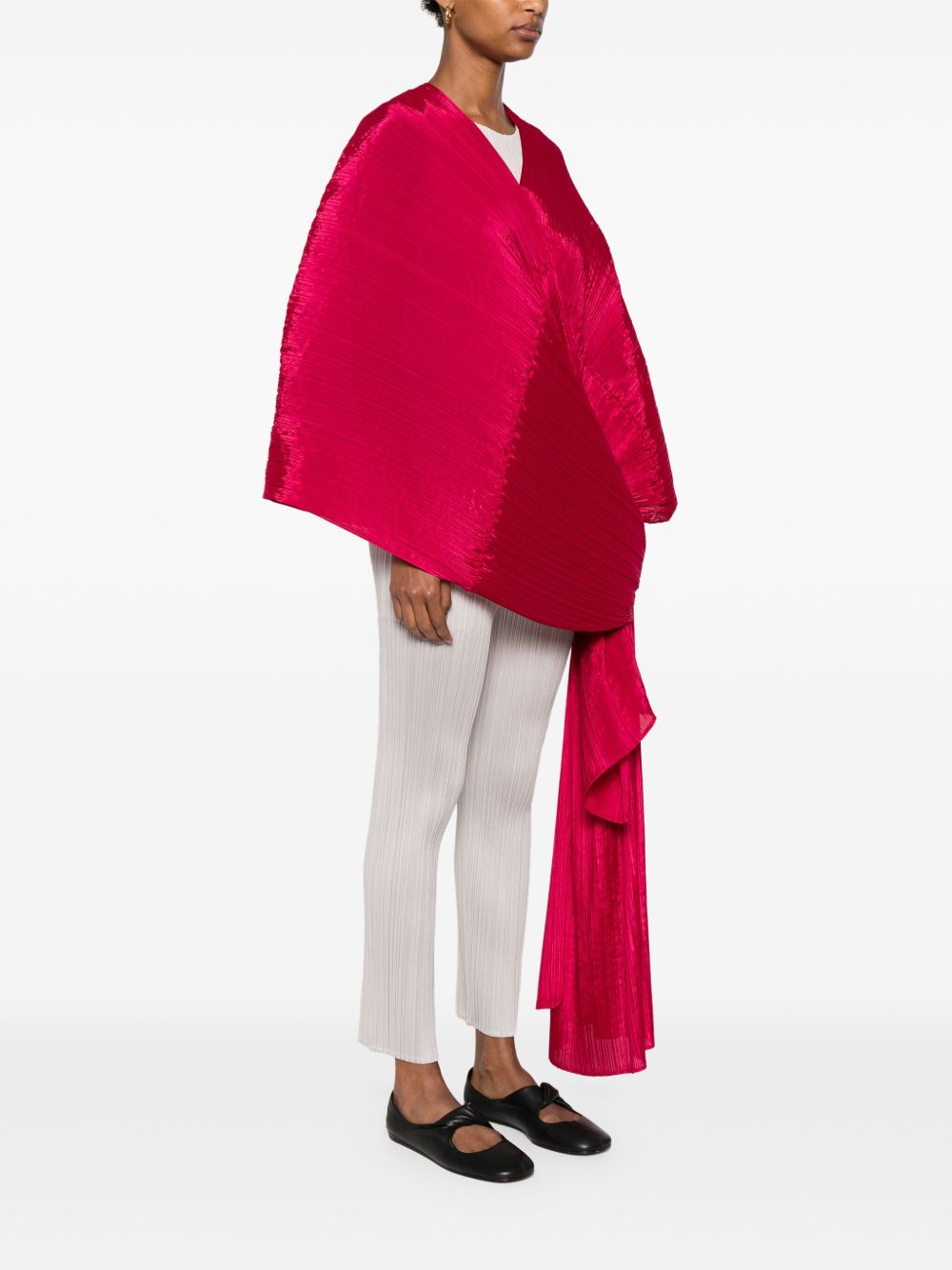 Pleats Please Scarfs Red Polyester