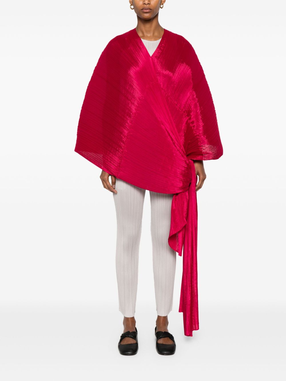 Pleats Please Scarfs Red Polyester