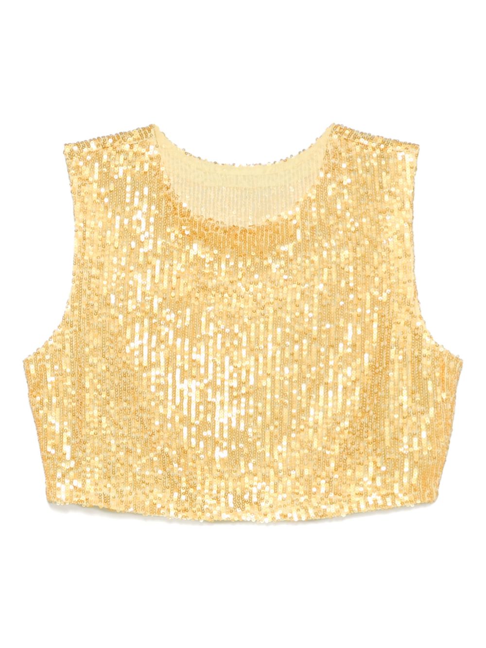 Norma Kamali Top Yellow Sequin