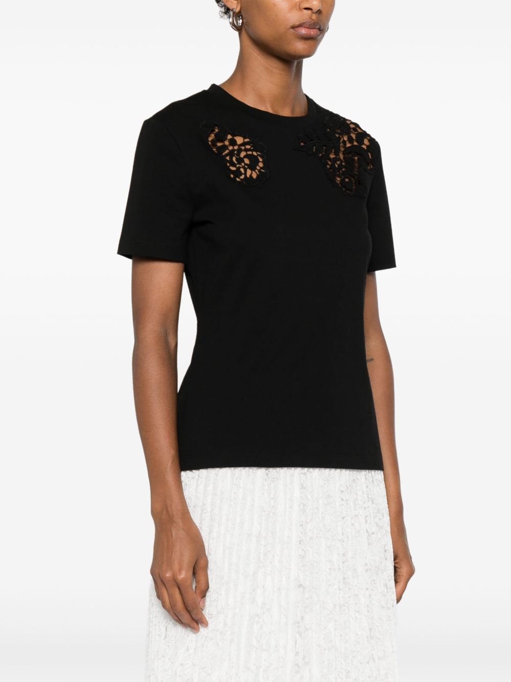 Ermanno Scervino T-Shirts And Polos Black Cotton