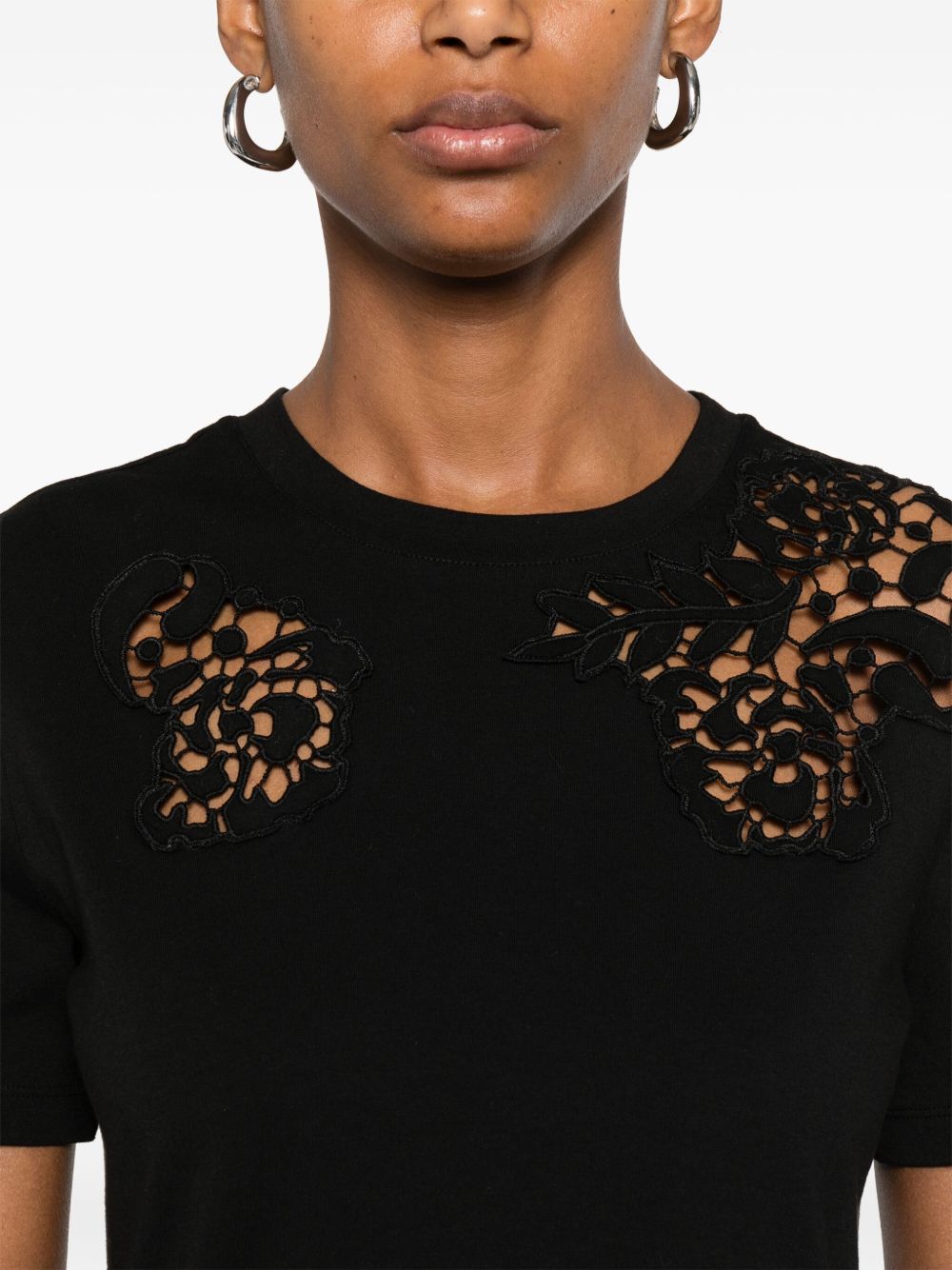 Ermanno Scervino T-Shirts And Polos Black Cotton