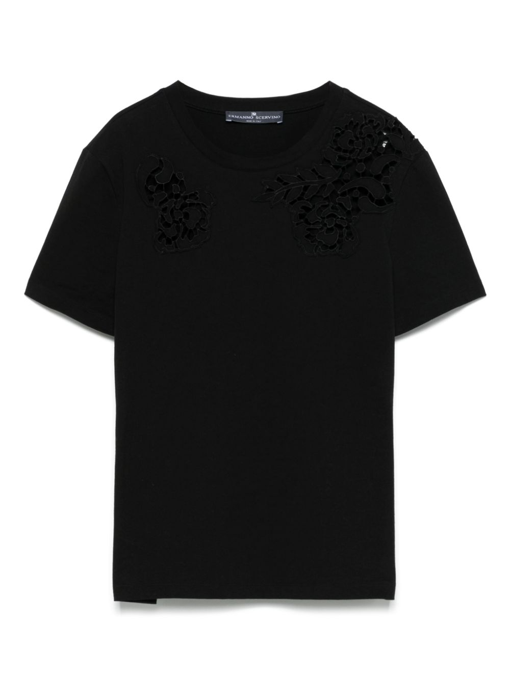 Ermanno Scervino T-Shirts And Polos Black Cotton