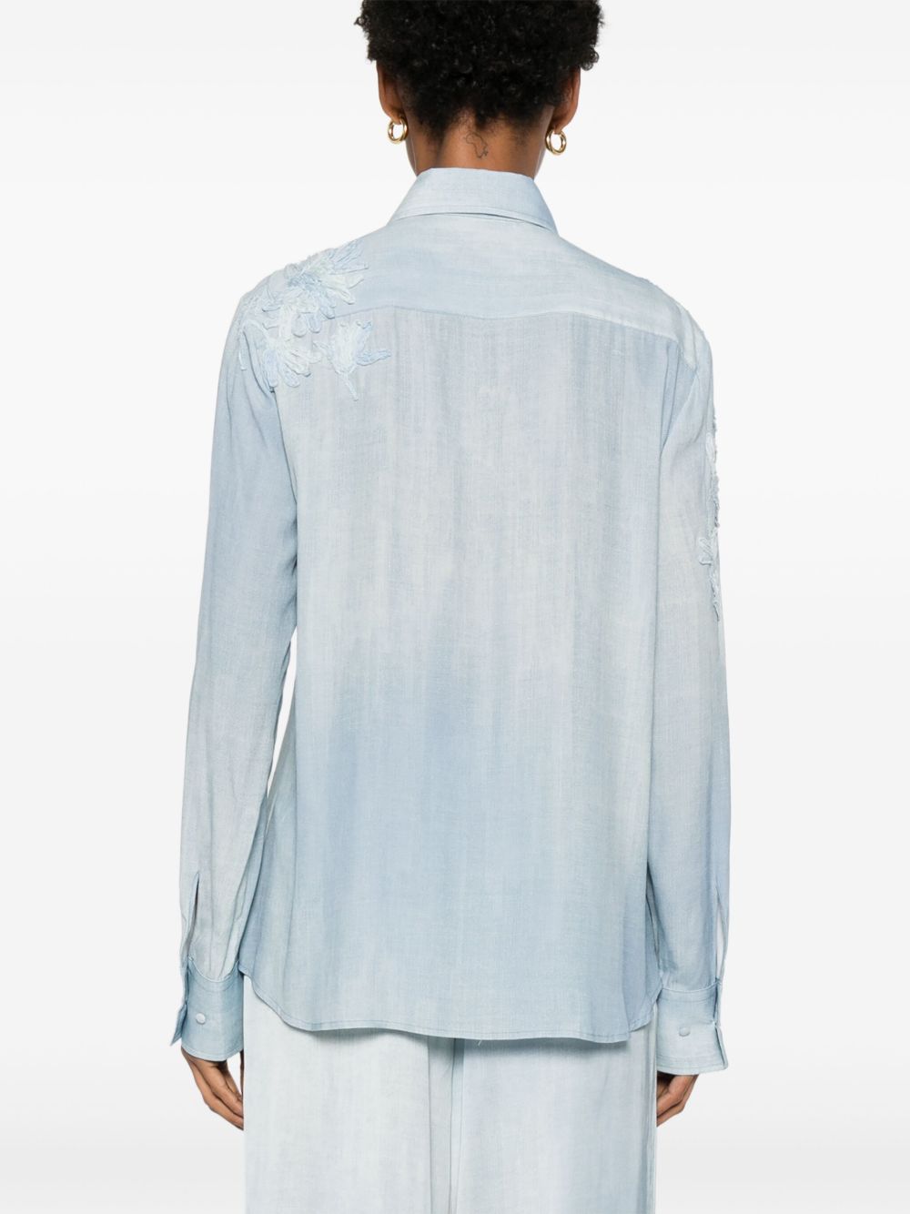 Ermanno Scervino Shirts Clear Blue Viscose