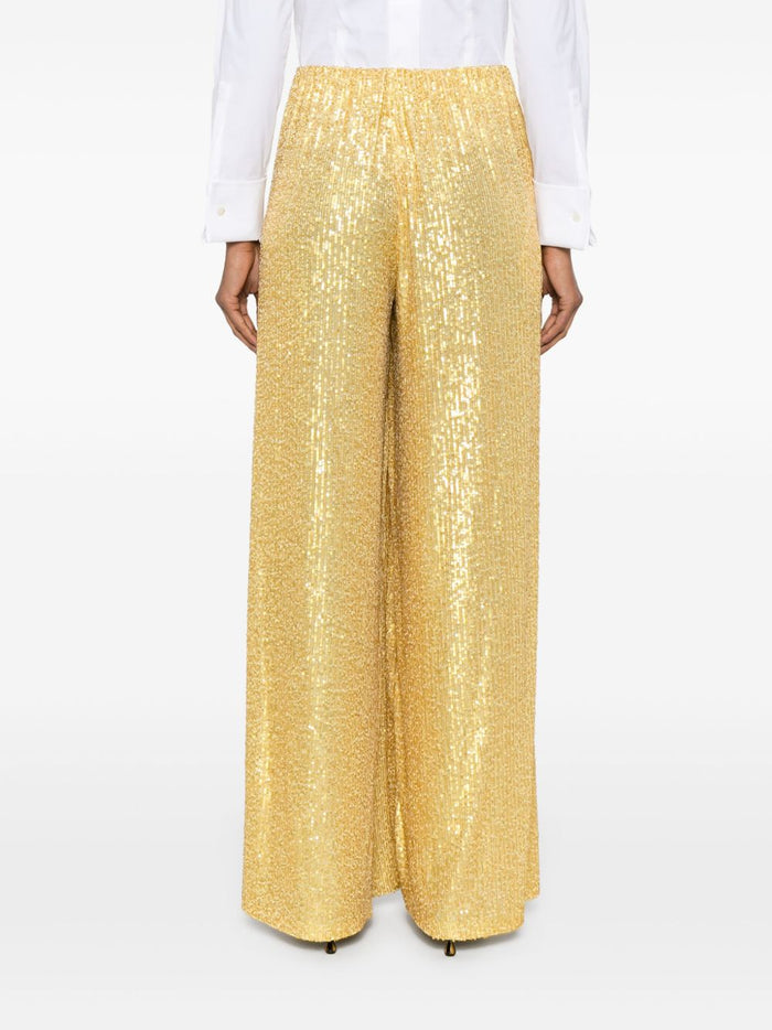 Norma Kamali Trousers Yellow Polyester