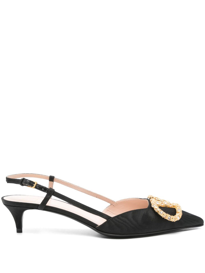 Valentino Garavani With Heel Black Outer: Fabric