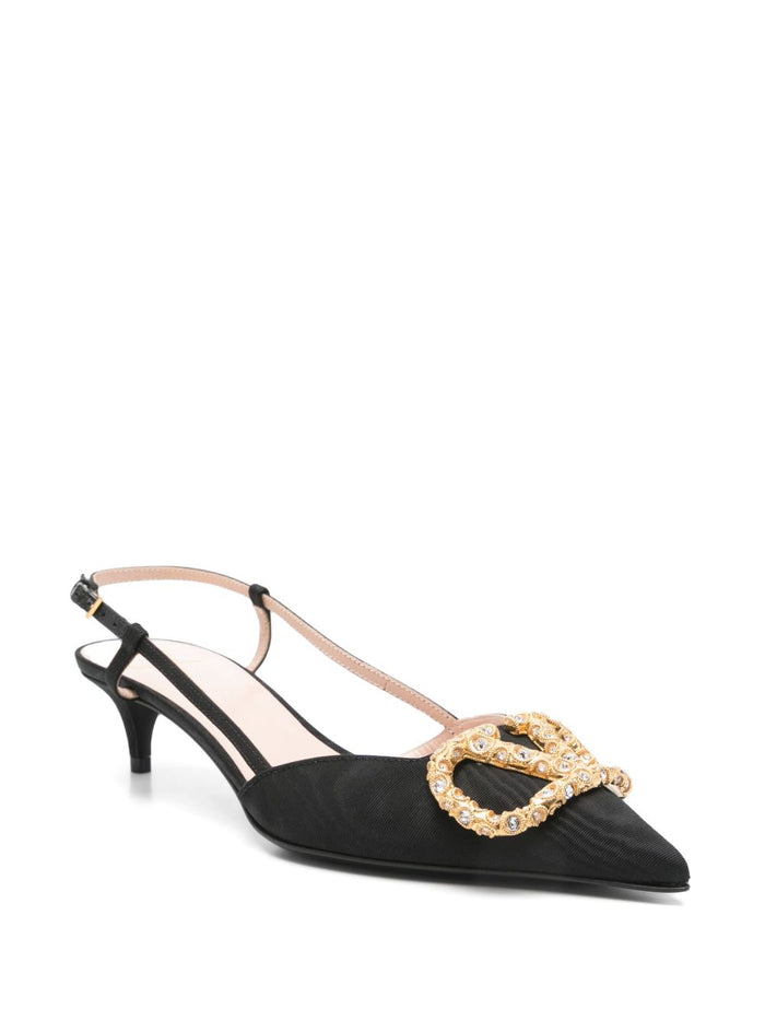 Valentino Garavani With Heel Black Outer: Fabric