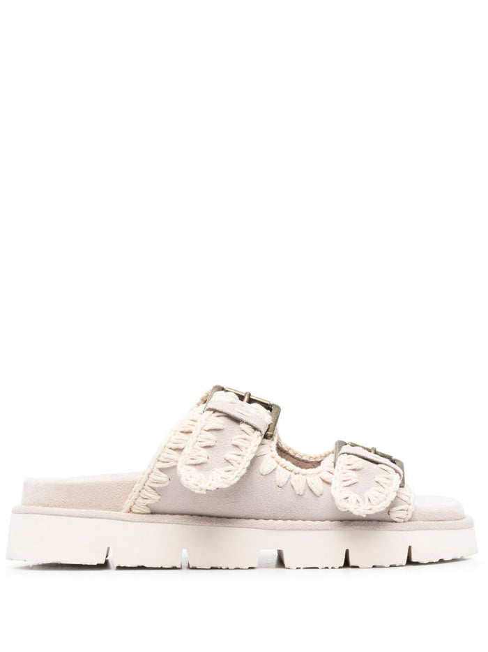 Mou Sandals Beige Outer: Calf Leather