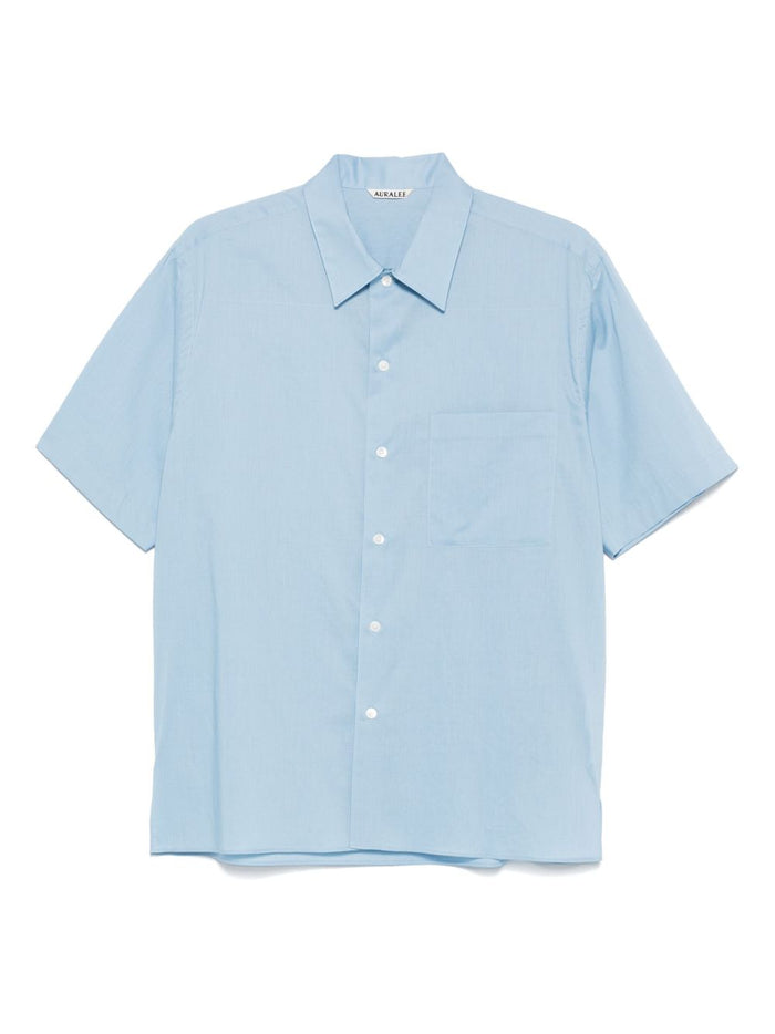 Auralee Shirts Clear Blue Cotton100.0 %