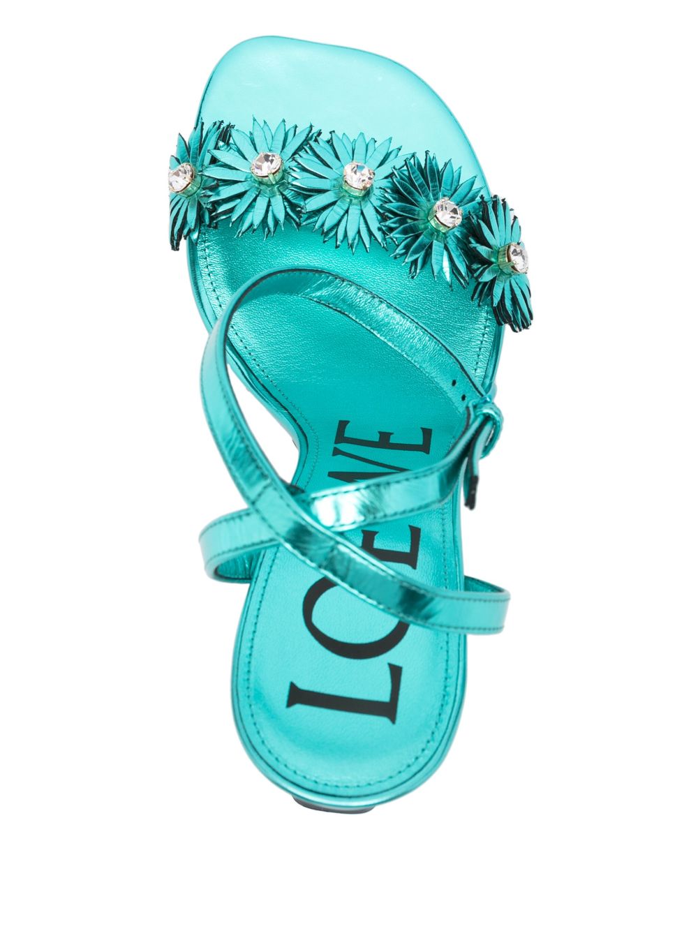 LOEWE PAULAS IBIZA Sandals Clear Blue Calf Leather