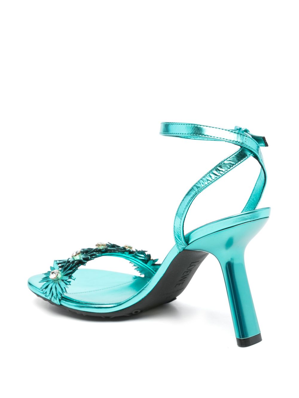LOEWE PAULAS IBIZA Sandals Clear Blue Calf Leather