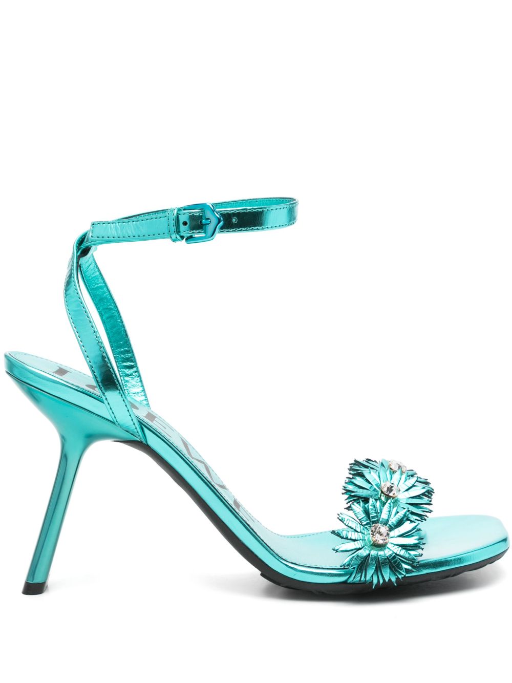 LOEWE PAULAS IBIZA Sandals Clear Blue Calf Leather