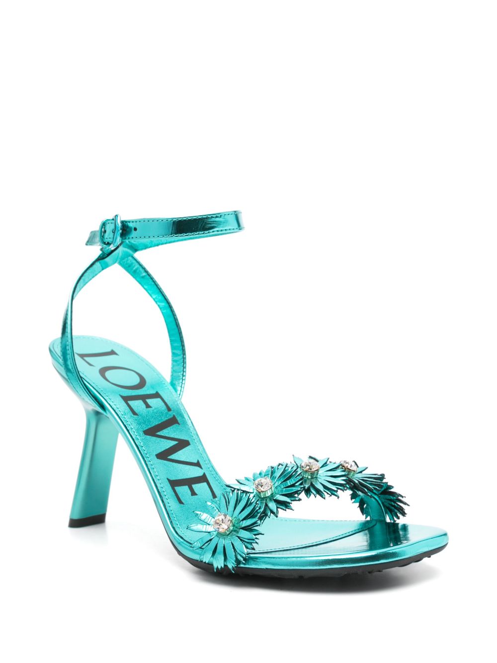 LOEWE PAULAS IBIZA Sandals Clear Blue Calf Leather