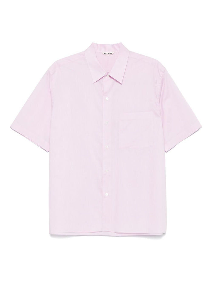 AURALEE Shirts Pink Cotton