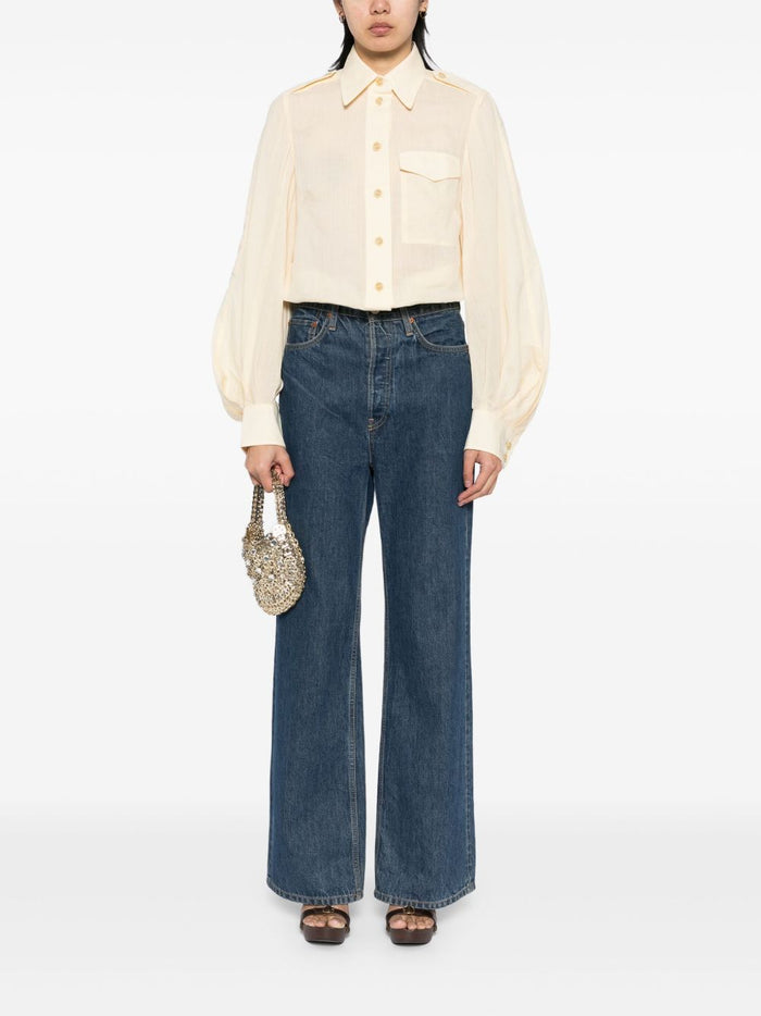 Zimmermann Shirts Yellow Ramie